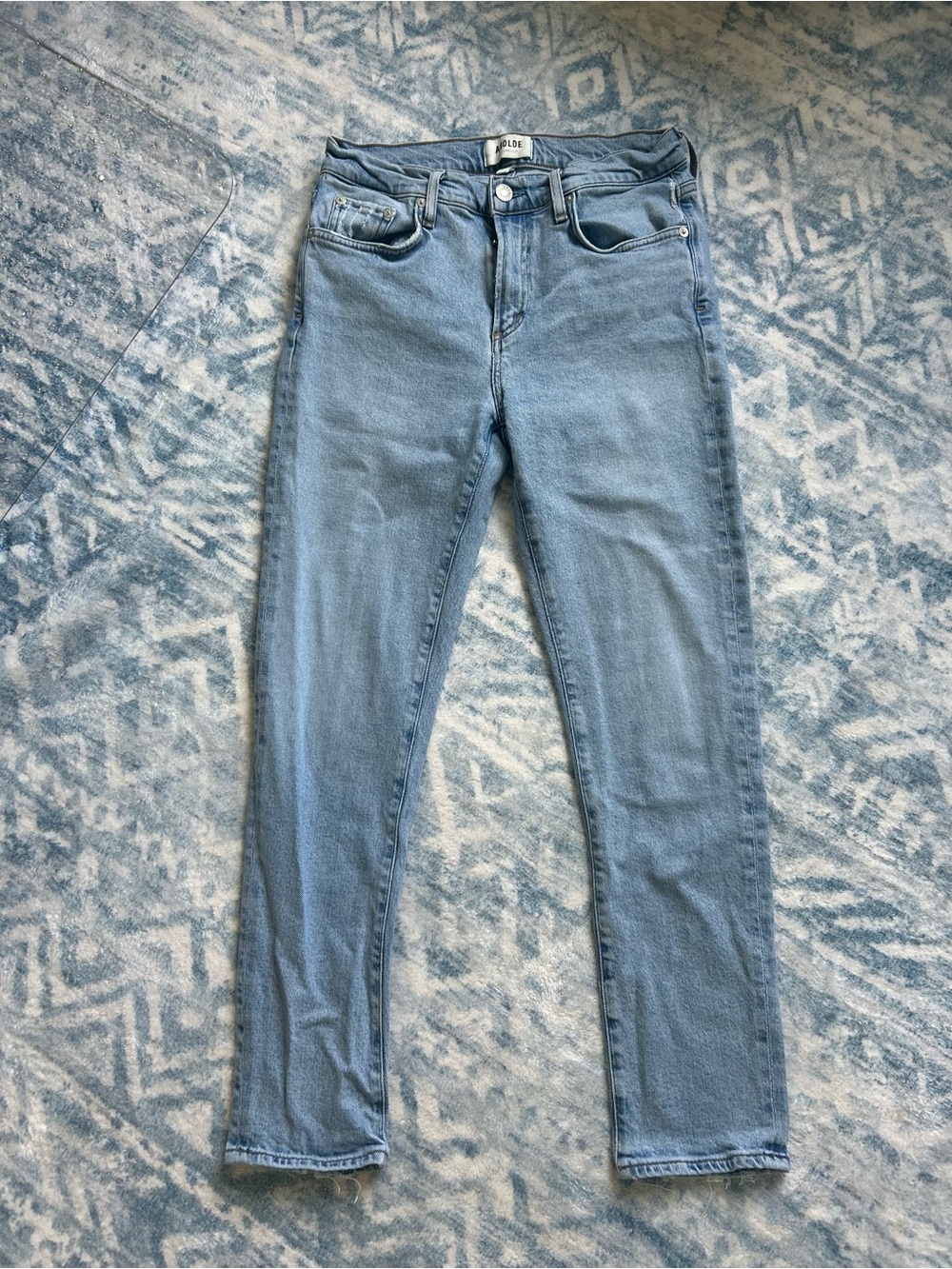 Agolde Light Blue High-Rise Skinny Jeans